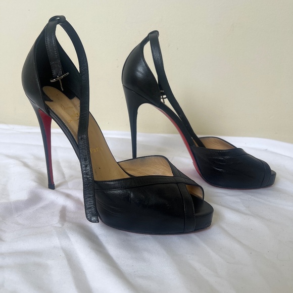 Christian Louboutin Shoes - Christian Louboutin Black Ankle Strap - size 42